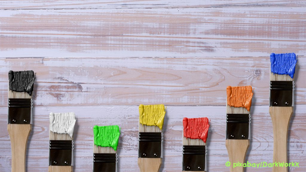 bunte Pinsel renovieren