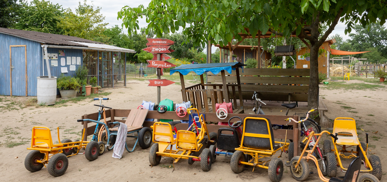 Kinder- und Jugendfarm Darmstadt, Blick über den Platz