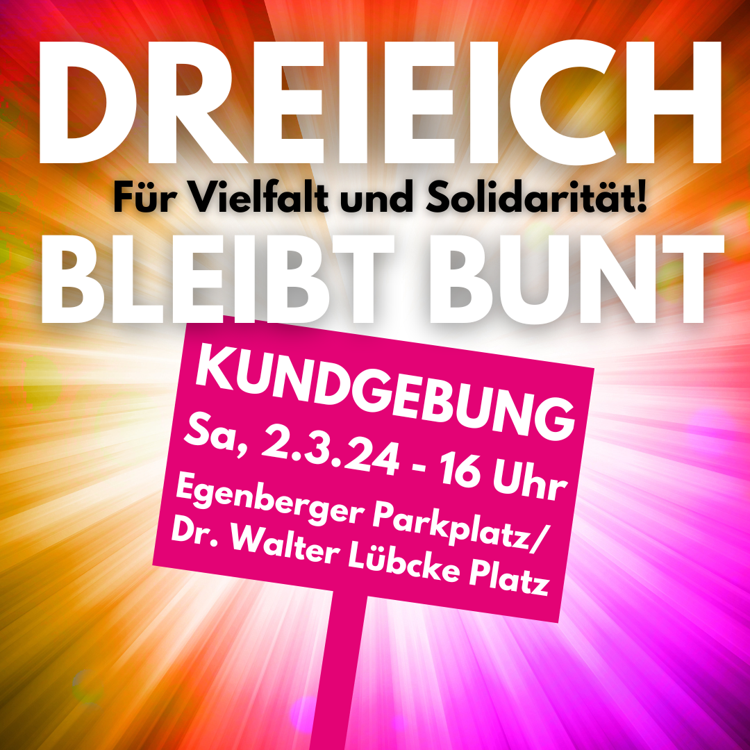 You are currently viewing Dreieich bleibt bunt – für Vielfalt und Solidarität