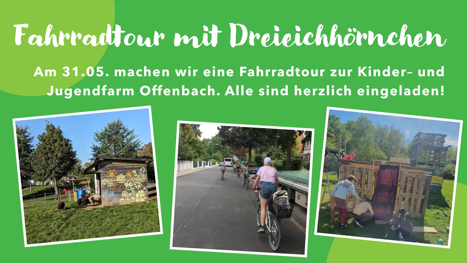 Plakat für die Fahrradtour im Mai