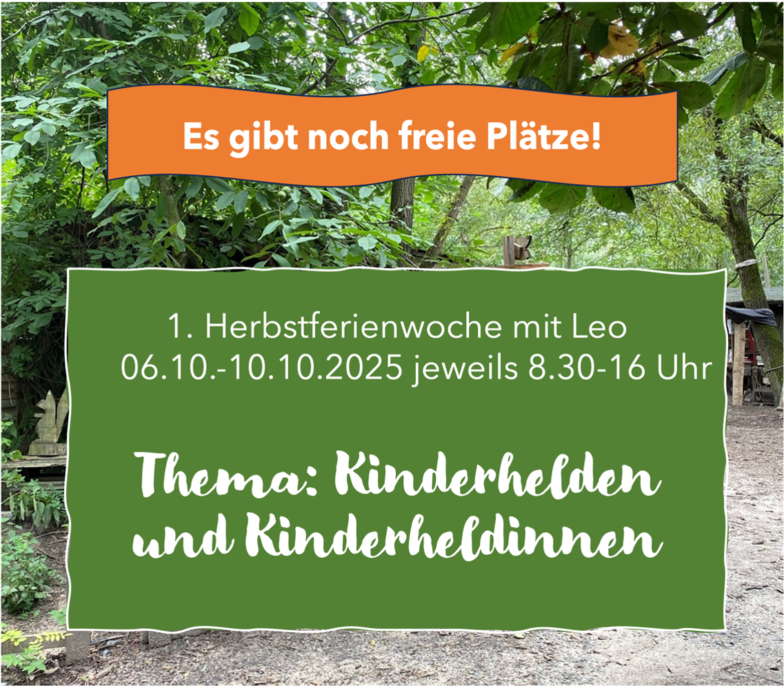 Mehr über den Artikel erfahren Freie Plätze in der ersten Herbstferienspielwoche!